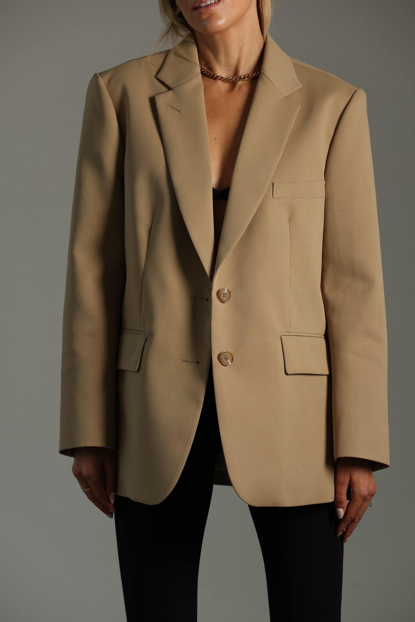 Oversized Blazer - Tan